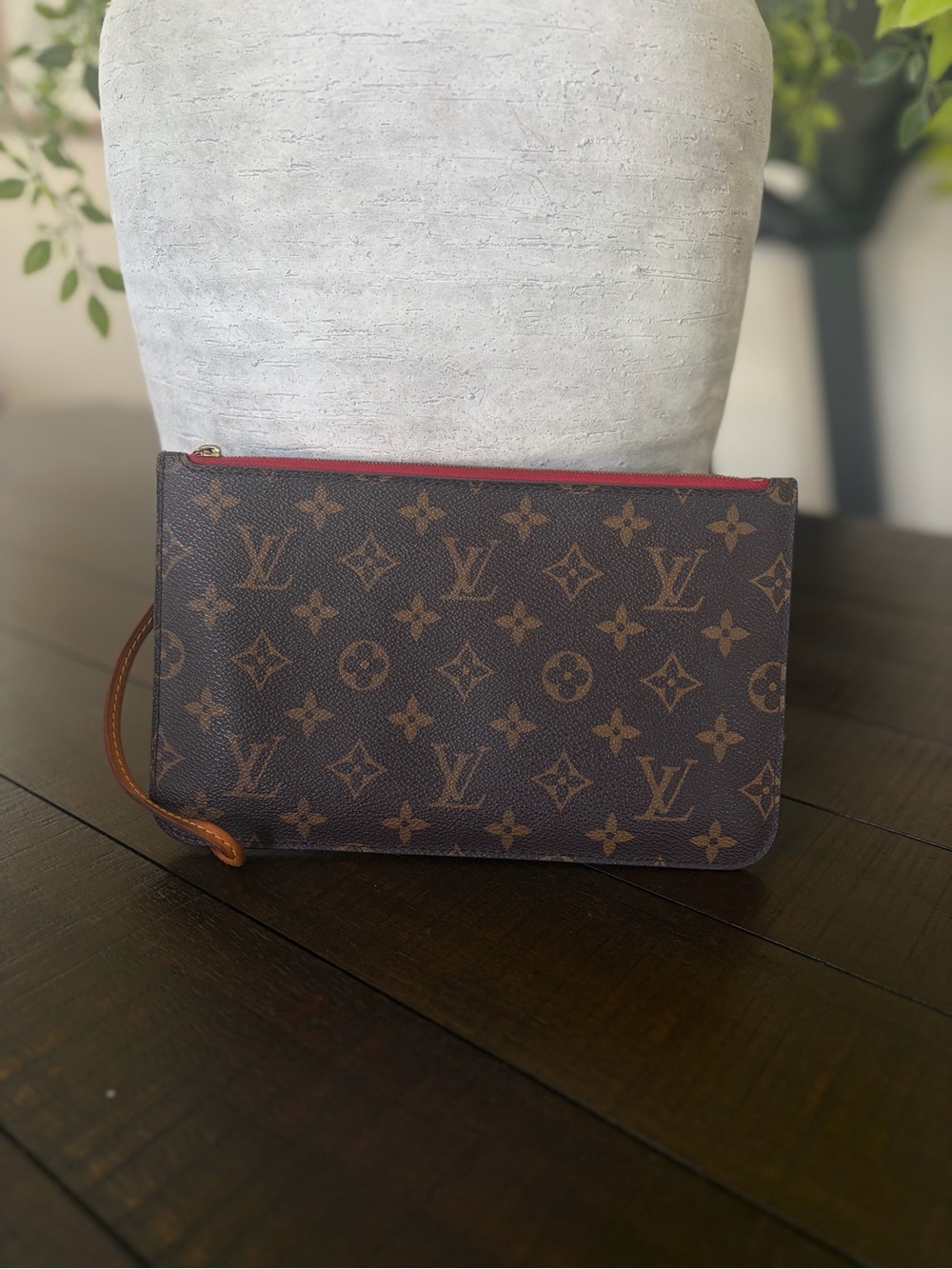 Louis Vuitton Red Striped Interior Pouch